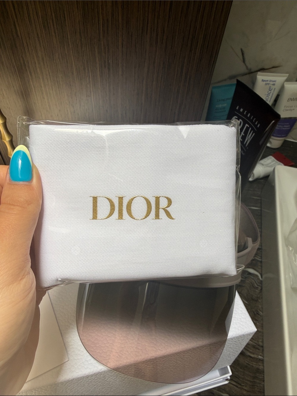 Dior Visor - DiorClub V1U - Mink Gray New w Box - Picture 7 of 17